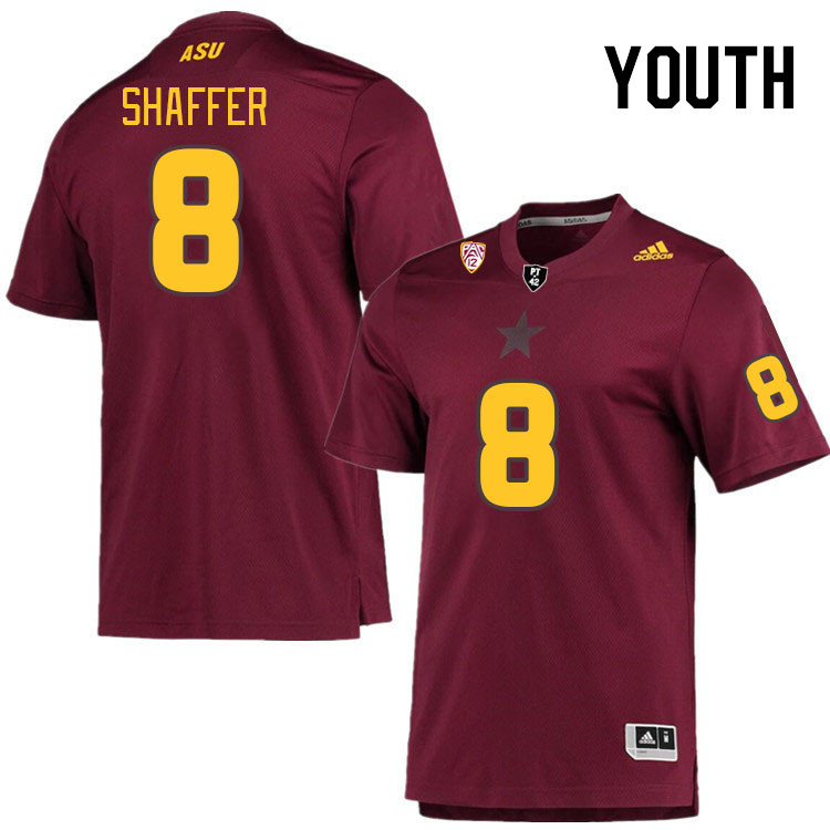 Youth #8 Will Shaffer Arizona State Sun Devils College Football Jerseys Stitched Sale-Maroon - Click Image to Close
